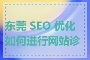 东莞 SEO 优化如何进行网站诊断