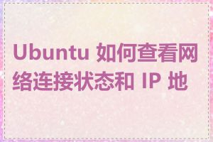 Ubuntu 如何查看网络连接状态和 IP 地址