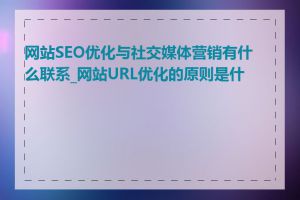 网站SEO优化与社交媒体营销有什么联系_网站URL优化的原则是什么