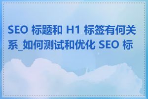 SEO 标题和 H1 标签有何关系_如何测试和优化 SEO 标题