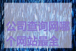公司查询网哪个网站最全面