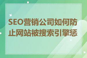 SEO营销公司如何防止网站被搜索引擎惩罚