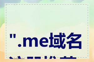 ".me域名注册推荐"
