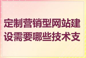 定制营销型网站建设需要哪些技术支持