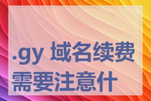 .gy 域名续费需要注意什么