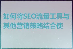 如何将SEO流量工具与其他营销策略结合使用
