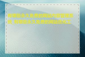 有哪些永久免费的网站内容管理系统_有哪些永久免费的网站优化工具