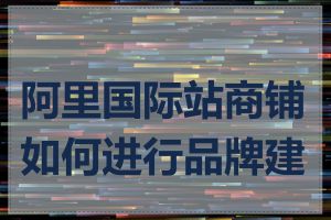 阿里国际站商铺如何进行品牌建设