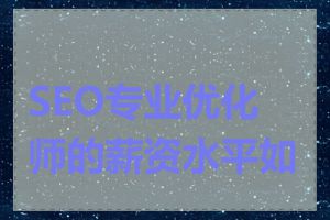 SEO专业优化师的薪资水平如何