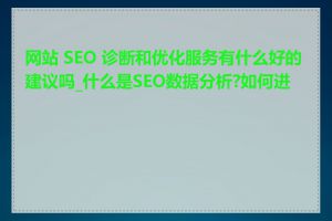 网站 SEO 诊断和优化服务有什么好的建议吗_什么是SEO数据分析?如何进行