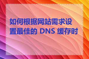 如何根据网站需求设置最佳的 DNS 缓存时间