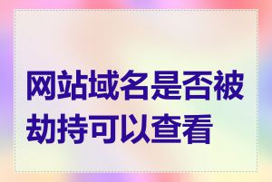 网站域名是否被劫持可以查看吗