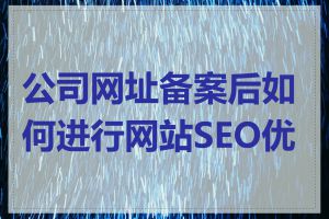 公司网址备案后如何进行网站SEO优化