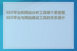 SEO平台和网站分析工具哪个更重要_SEO平台与网站建设工具的关系是什么