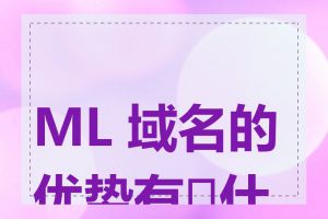 ML 域名的优势有�什么