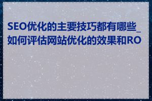 SEO优化的主要技巧都有哪些_如何评估网站优化的效果和ROI