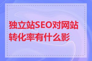 独立站SEO对网站转化率有什么影响