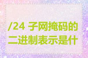 /24 子网掩码的二进制表示是什么