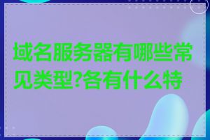 域名服务器有哪些常见类型?各有什么特点