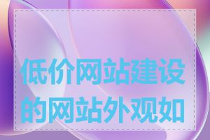 低价网站建设的网站外观如何