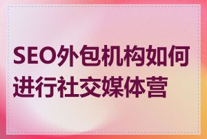SEO外包机构如何进行社交媒体营销