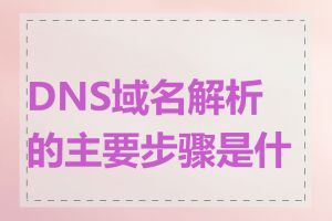 DNS域名解析的主要步骤是什么