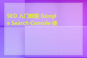 SEO 入门教程 Google Search Console 使用