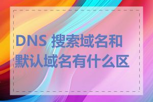 DNS 搜索域名和默认域名有什么区别