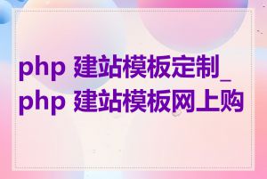 php 建站模板定制_php 建站模板网上购买