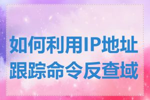 如何利用IP地址跟踪命令反查域名
