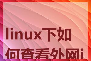 linux下如何查看外网ip