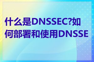 什么是DNSSEC?如何部署和使用DNSSEC