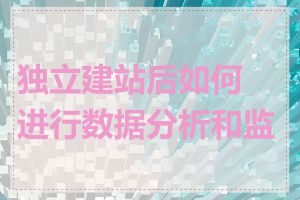 独立建站后如何进行数据分析和监控