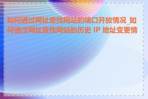 如何通过网址查找网站的端口开放情况_如何通过网址查找网站的历史 IP 地址变更情况