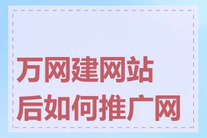 万网建网站后如何推广网站