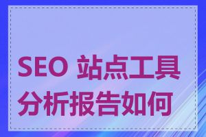 SEO 站点工具分析报告如何看