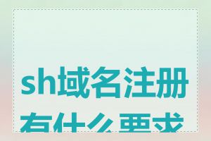 sh域名注册有什么要求吗
