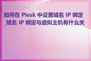 如何在 Plesk 中设置域名 IP 绑定_域名 IP 绑定与虚拟主机有什么关系