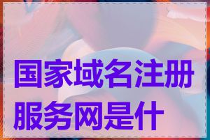 国家域名注册服务网是什么