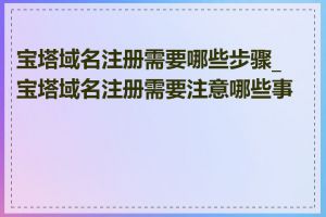 宝塔域名注册需要哪些步骤_宝塔域名注册需要注意哪些事项