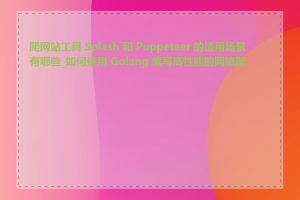 爬网站工具 Splash 和 Puppeteer 的适用场景有哪些_如何使用 Golang 编写高性能的网络爬虫