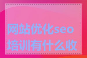 网站优化seo培训有什么收益
