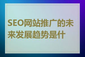 SEO网站推广的未来发展趋势是什么