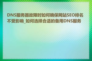 DNS服务器故障时如何确保网站SEO排名不受影响_如何选择合适的备用DNS服务器