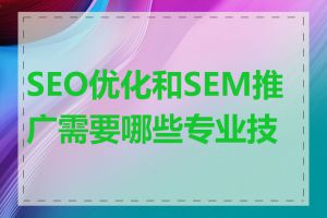 SEO优化和SEM推广需要哪些专业技能
