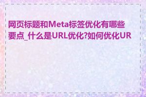 网页标题和Meta标签优化有哪些要点_什么是URL优化?如何优化URL