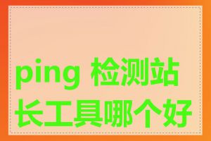 ping 检测站长工具哪个好用