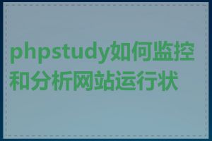 phpstudy如何监控和分析网站运行状况