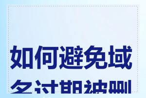 如何避免域名过期被删除