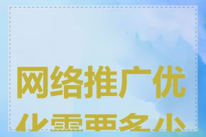 网络推广优化需要多少钱